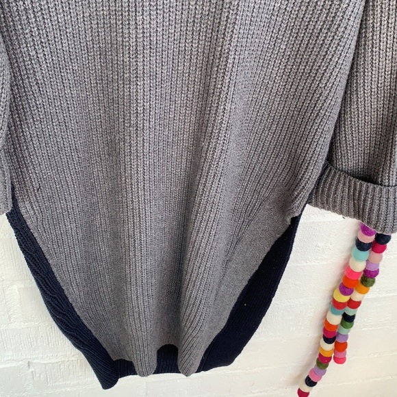 Anthropologie Moth Cuff Sleeve Color Block Tunic Sweater sz S - Picture 4 of 9